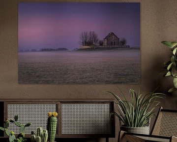 Schokland in avondlicht