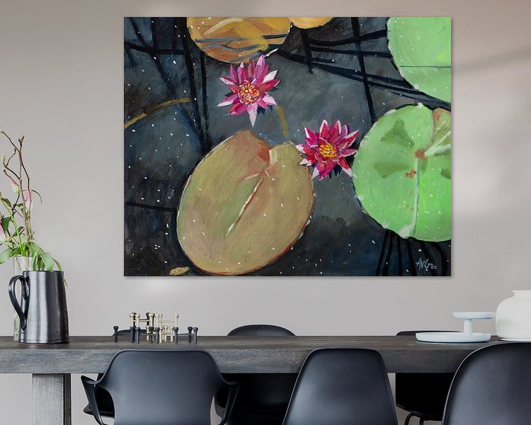 Voorbeeld van het werk in een kamer