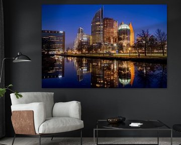 Den Haag Skyline by Night van TVS Photography