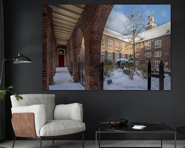 Doelenhuis in de winter, Utrecht van Russcher Tekst & Beeld