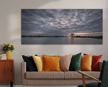 Sunrise at the river Lek