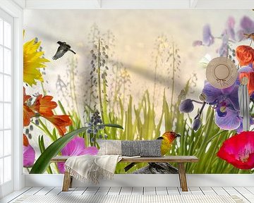 Birds, Flowers & Butterflies