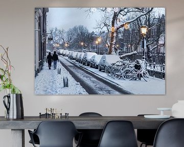 Sneeuw op de Oudegracht in Utrecht van De Utrechtse Internet Courant (DUIC)