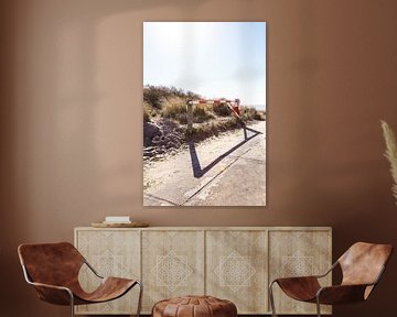 Toegangspoort tot de duinen op het strand van Manon van Bochove