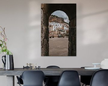 Vue des anciens bâtiments de Cefalu, Sicile, Italie sur Manon Visser