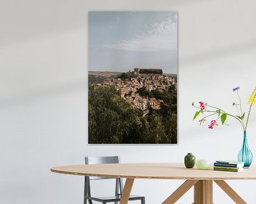 Uitzicht over het oude gedeelte  van de stad Ragusa, Sicilië Italië