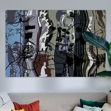 abstract with flowers