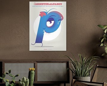 Monster alphabet letter P by Gilmar Pattipeilohy