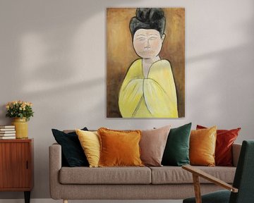 Een portret van een Chinese dikke dame 'Fat ladies' X van Linda Dammann