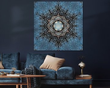 Natuur mandala - met een hart van wolken