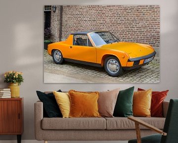 Porsche 914 classic sports car in bright orange by Sjoerd van der Wal Photography