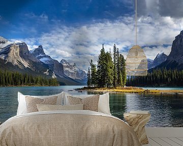 Spirit Island Maligne Lake, Canada van Adelheid Smitt