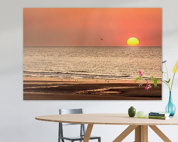 Sonnenuntergang Strand Middelkerke von Rob Boon