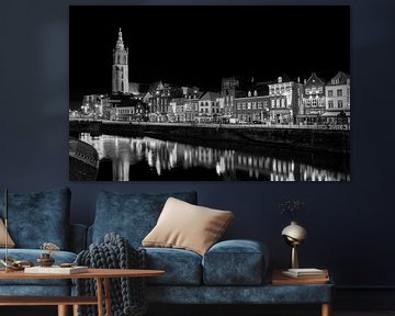Roermond skyline in black and white by Adelheid Smitt