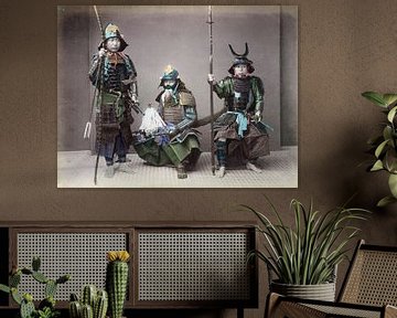 Drie vintage samoerai op foto (1 van 2) van Atelier Liesjes