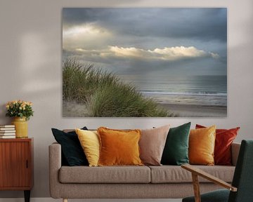 Coucher de soleil près des dunes à Westkapelle, Zélande sur Rossum-Fotografie