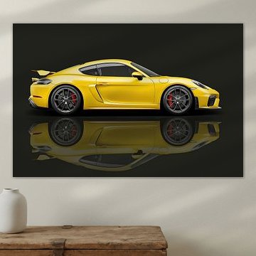 Porsche 718 Cayman GT4 avec image miroir