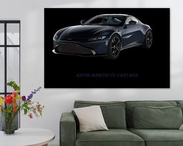 Aston Martin Vantage with text