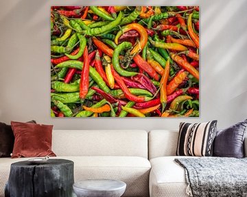 various chillies at the weekly market by Animaflora PicsStock