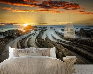 Sunset on the Barrica Coast, Basque Country by Dieter Meyrl