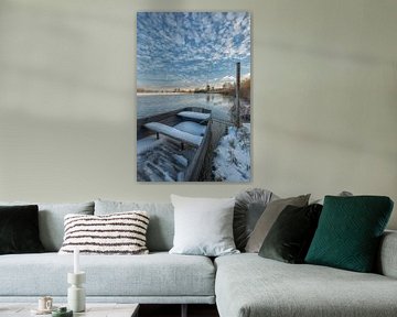 Molen de Vrijheid in de winter bij Marienwaerdt van Moetwil en van Dijk - Fotografie
