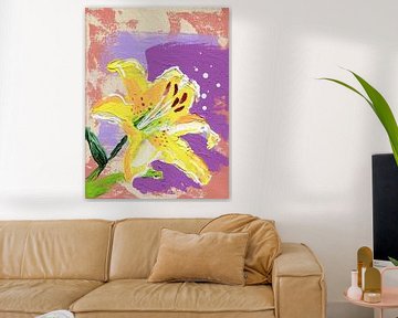 Gele Aziatische lelie | Lilium Asiatic Yellow, FreeStyle van ART Eva Maria