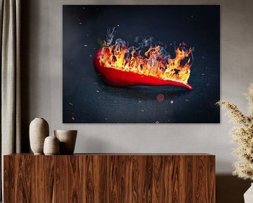 Hete rode pepers met vuur van Mustafa Kurnaz