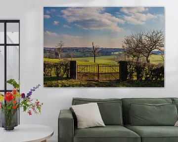 panoramic view of the Heuveland in spring in Mechelen, Limburg by Kim Willems