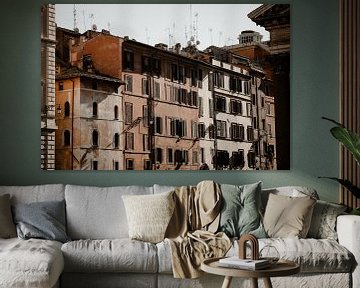 Terra cotta coloured Roman street scene by Isis Sturtewagen