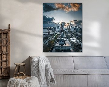 Skyline Rotterdam mit ikonischen Gebäuden von MAT Fotografie