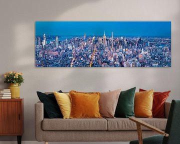 New York City panorama in het avondlicht van Sascha Kilmer