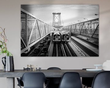 Williamsburg Bridge, New York in zwart-wit van Sascha Kilmer