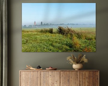 Nederlands polder landschap in de zomer. van Eyesmile Photography