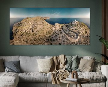 Panorama vanaf een vuurtoren in Mallorca in het noorden / Cap Formentor van Jonas Weinitschke