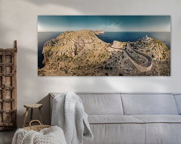 Panorama vanaf een vuurtoren in Mallorca in het noorden / Cap Formentor van Jonas Weinitschke