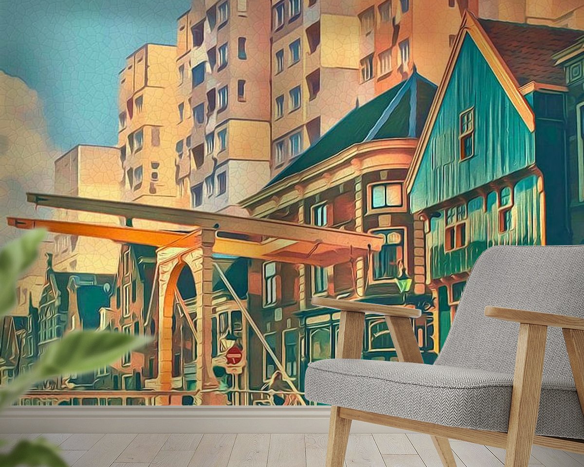 Voorbeeld van het werk in een kamer