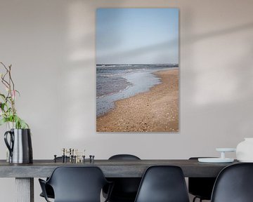 Schelpen in de branding langs de kust bij Zandvoort aan Zee | Strand en zee fotografie in Nederland van Evelien Lodewijks