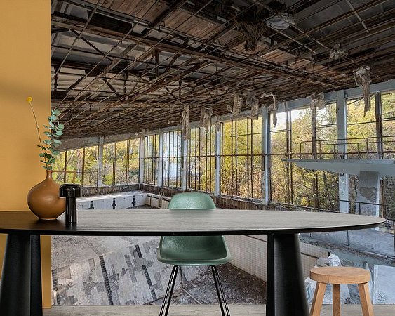 Voorbeeld van het werk in een kamer