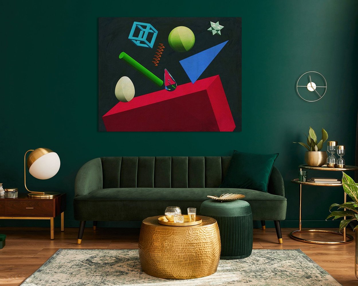 Voorbeeld van het werk in een kamer
