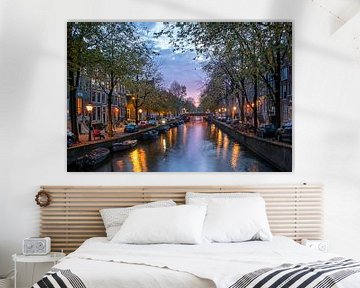 Amsterdam aan de Keizersgracht bij zonsondergang van Eye on You