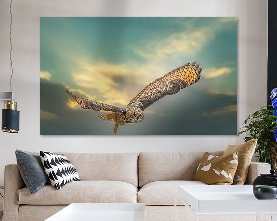 Voorbeeld van het werk in een kamer
