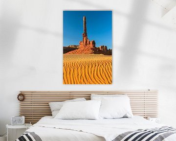 Lever de soleil sur un totem à Monument Valley sur Henk Meijer Photography