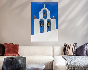 Kerkklokken op Santorini van Henk Meijer Photography