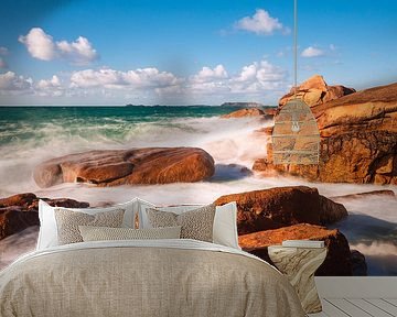 Atlantische kust in Bretagne bij Ploumanach