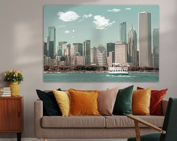 CHICAGO Skyline | style vintage urbain sur Melanie Viola