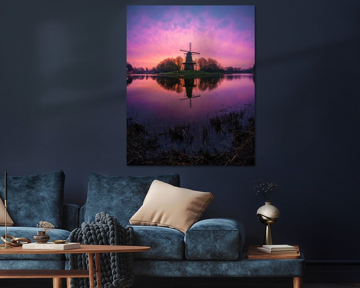 Voorbeeld van het werk in een kamer