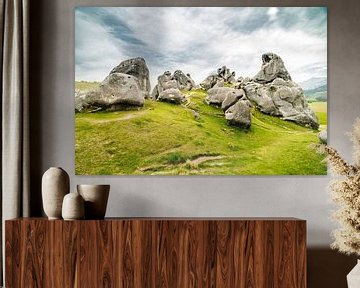 Castle Hill Rock, uniek rots landschap in Nieuw Zeeland. van Niels Rurenga