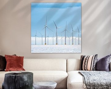 Offshore windturbines in een windpark van Sjoerd van der Wal