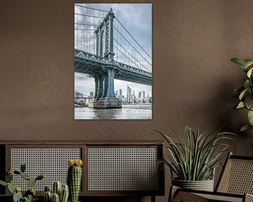 NewYorker Skyline mit der Manhattan Bridge von Caroline Drijber