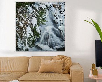 Triberg Waterval in Winter Detail van Keith Wilson Photography
